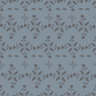 Bild på Leaves and round sprigs in Blue - 1032901-03